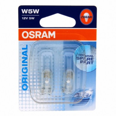 Set Becuri Auto OSRAM 2825-02B - W5W 12V 5W  W2,1x9,5d  (BLISTER)