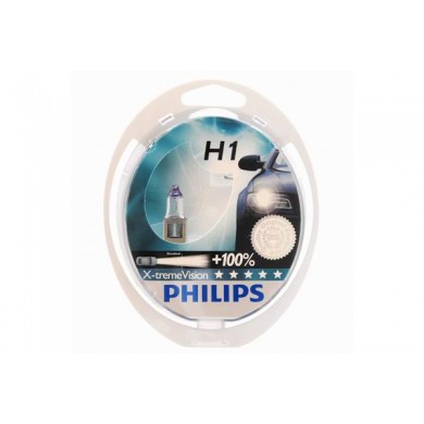 Set 2 Becuri Auto PHILIPS H1 12V 55W P14,5s X-TREME VISION 