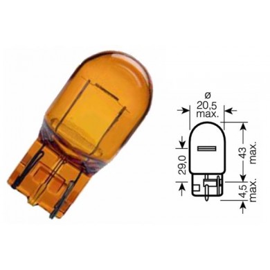 Bec Auto - OSRAM - WY21W 12V 21W W3x16d galben