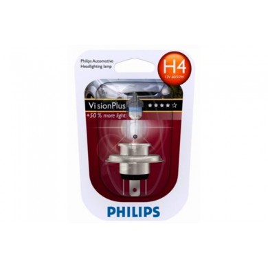 Bec Auto PHILIPS - H4 12V 60/55W P43t   VISION PLUS (BLISTER)