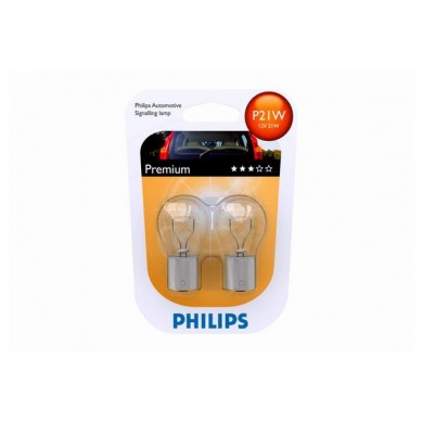 Set Becuri Auto PHILIPS - P21W 12V 21W BA15s (BLISTER)