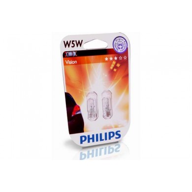 Set Becuri Auto PHILIPS - W5W 12V 5W  W2,1x9,5d (BLISTER)