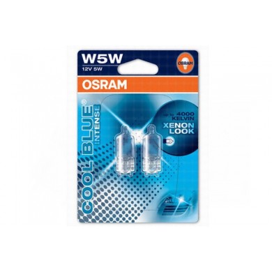 Set Becuri Auto OSRAM - W5W 12V 5W  W2,1x9,5d  HALOGEN COOL BLUE INTENSE (BLISTER)