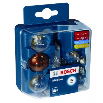 Set Becuri Rezerva BOSCH - MAXIBOX H7 (8 becuri + 4 sigurante) - 1987301113