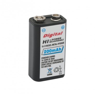9V rechargeable battery E-Block • PP3 • 6F22 - Ni-MH • 9V • 200 mAh