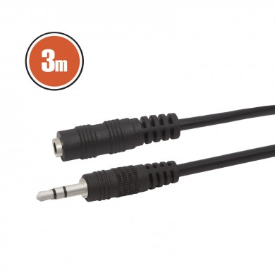 Cablu JACK fişă 3.5 JACK - soclu 3.5 JACK 3,0 m