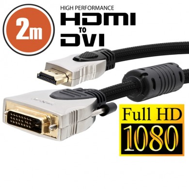 Cablu DVI-D / HDMI • 2 m Profesional cu conectoare placate cu aur