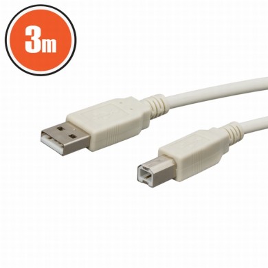 Cablu USB 2.0fişă A - fişă B3,0 m