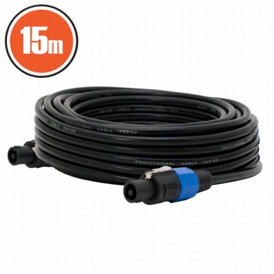 Cablu de boxe profesional Speakon - Speakon 2 x 2,5 mm² 15 m