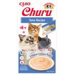 Recompense pentru pisici INABA Ciao, Churu Piure, reteta cu Ton, 4x14g