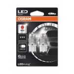 SET BECURI Auto LEDriving PREMIUM OSRAM W21W, 12V, W3x16d, ROSU, 2 bucati