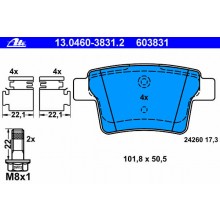 Set placute frana - ATE - 13.0460-3831.2 / 603831