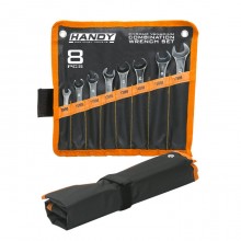 8 pieces combination spanner set with polyester storage poach