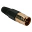 Fişă XLR • 3 poli placat cu aur cu fleaca de prindere protecţie pt. cablu